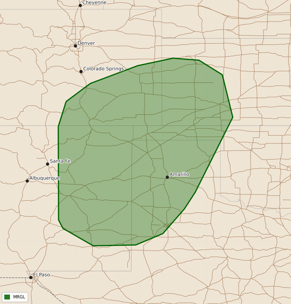 Risk area map for Day 2 Areal Outline