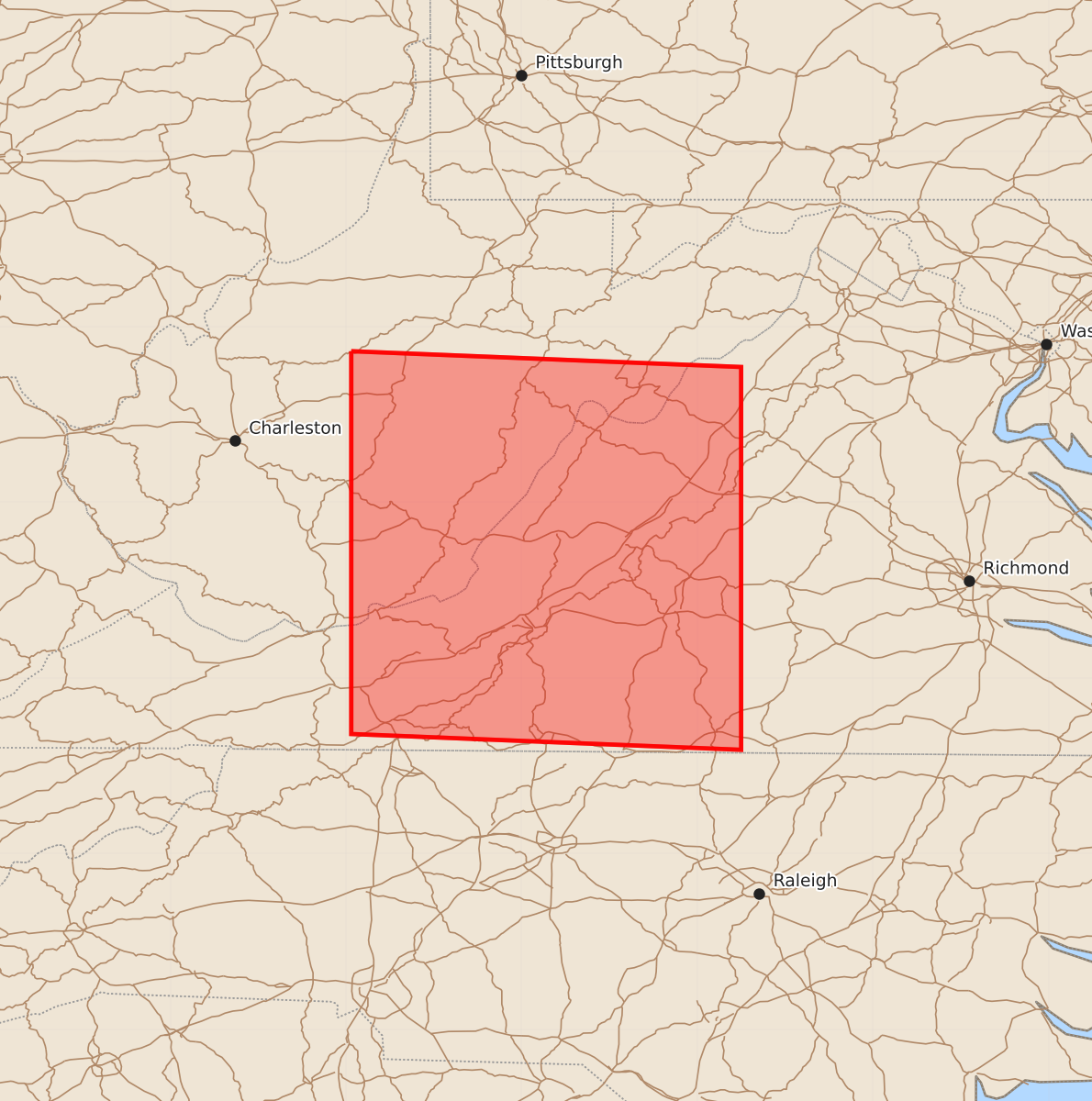 Risk area map for Watch 350 Outline