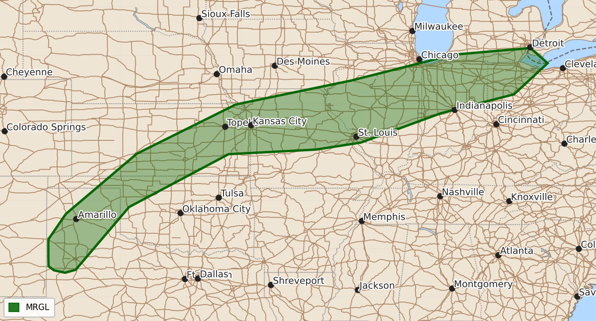 Risk area map for Day 1 Convective Outlook
