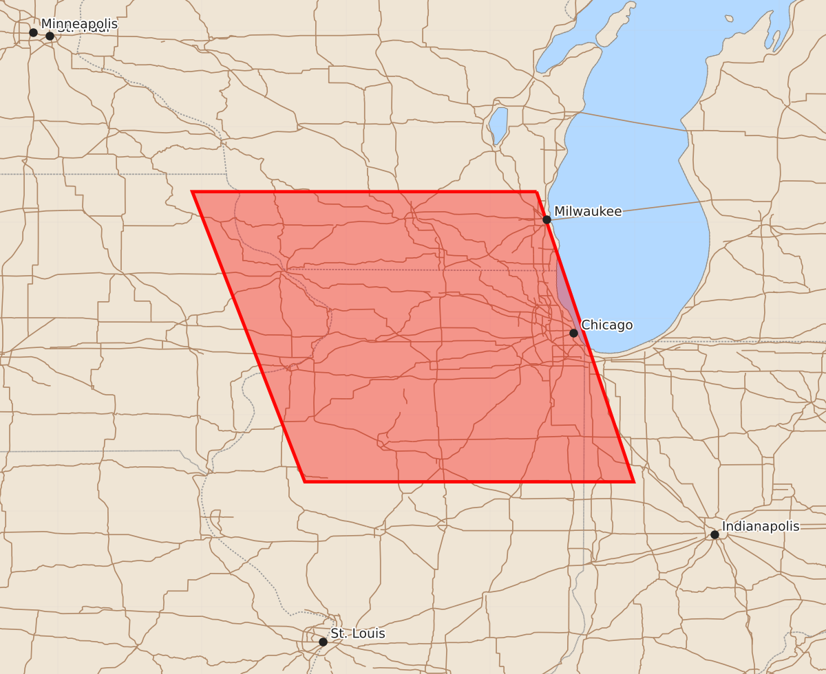 Risk area map for Watch 610 Outline