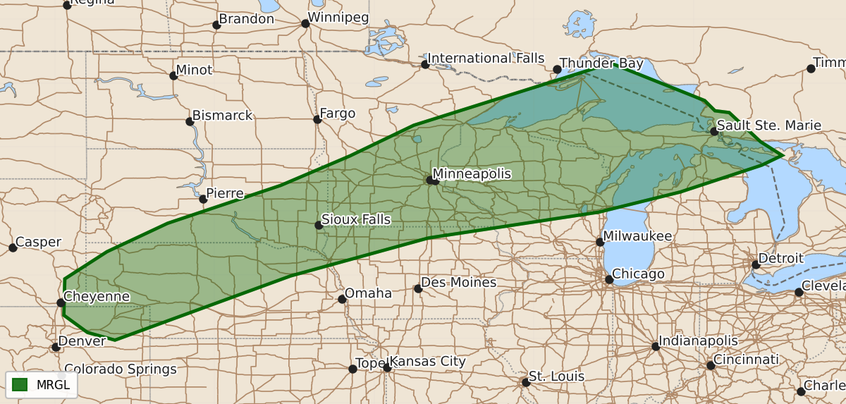 Risk area map for Day 3 Areal Outline