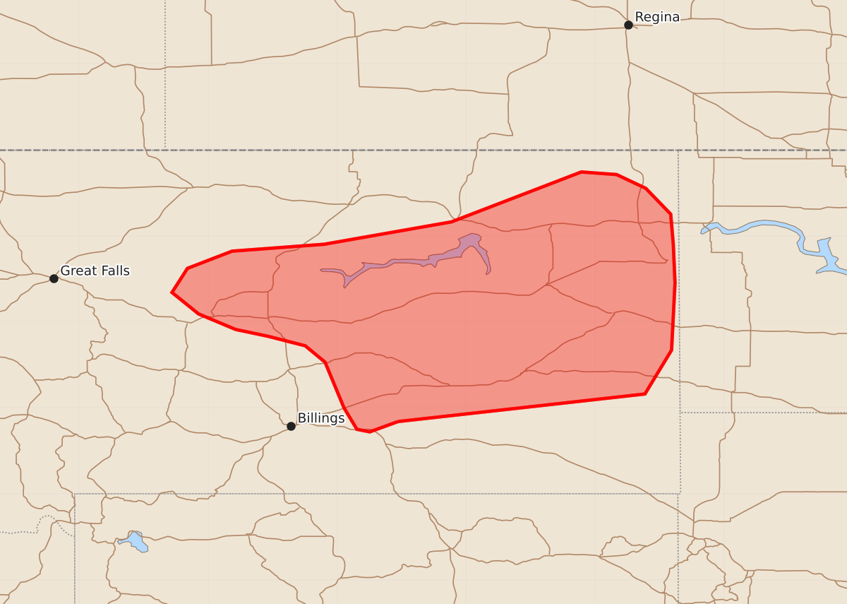 Risk area map for Mesoscale Discussion 1519