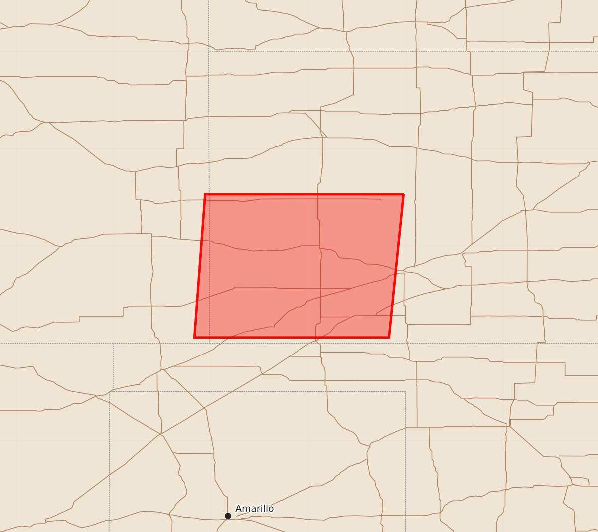 Risk area map for Watch 585 Outline