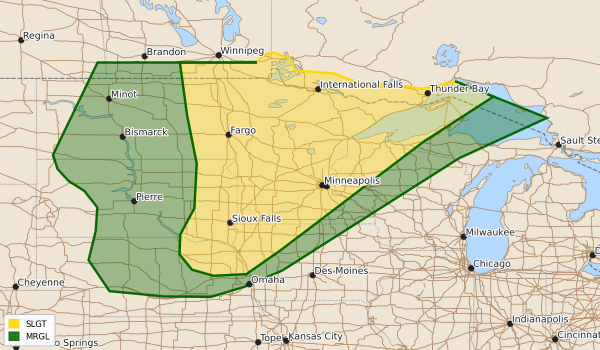 Risk area map for Day 3 Convective Outlook