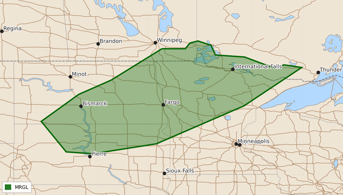 Risk area map for Day 3 Areal Outline