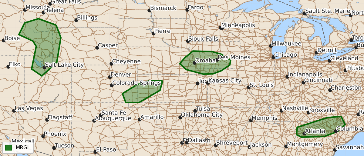 Risk area map for Day 2 Convective Outlook