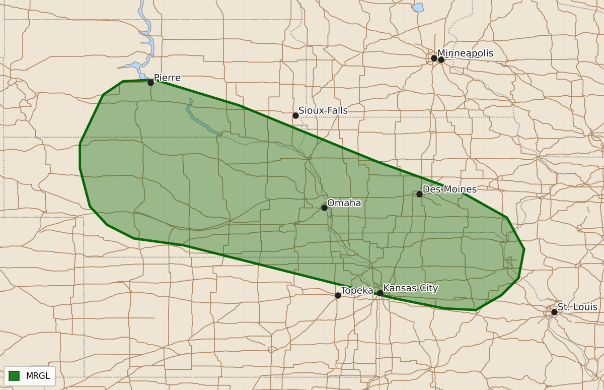 Risk area map for Day 2 Convective Outlook