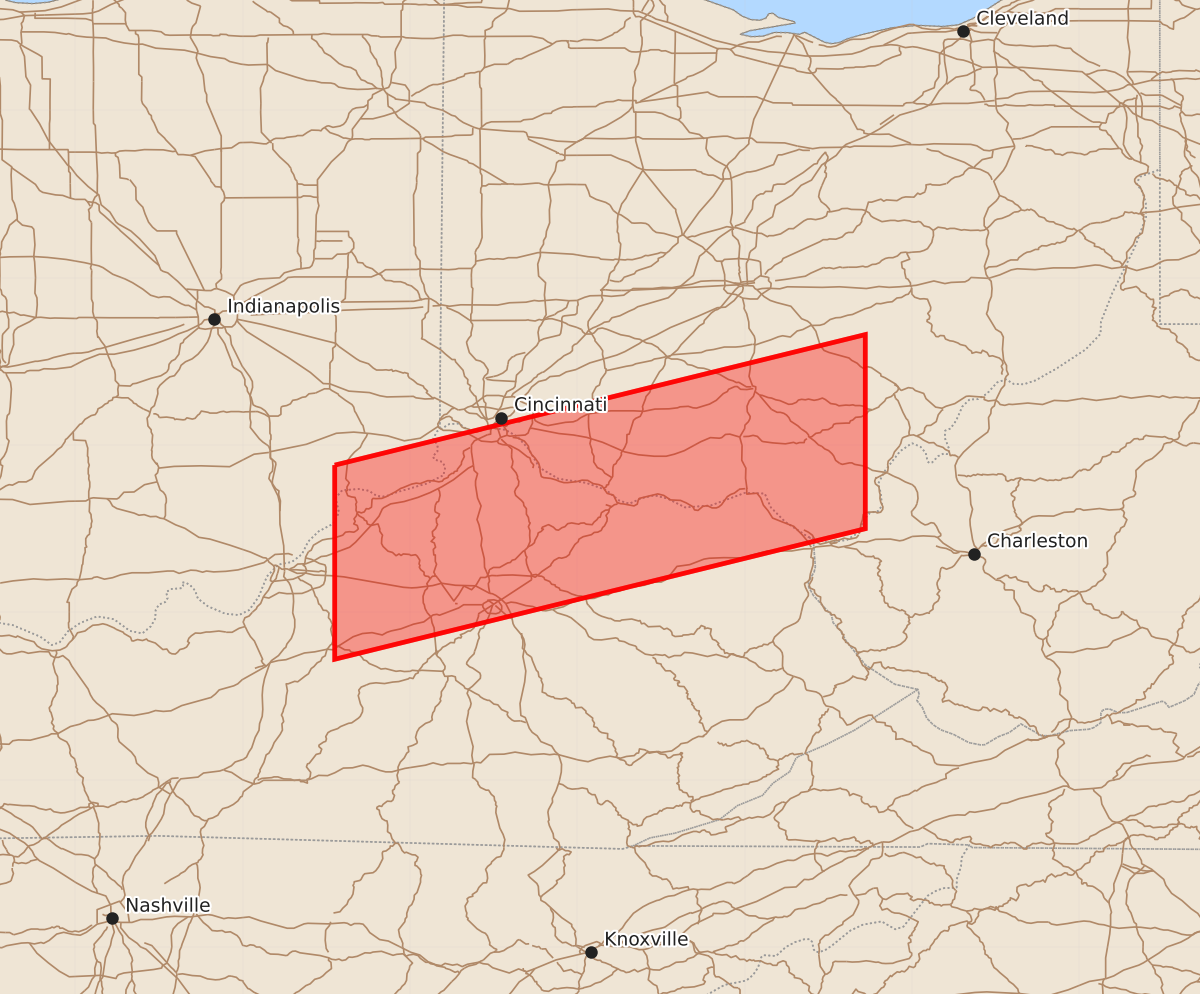 Risk area map for Watch 568 Outline