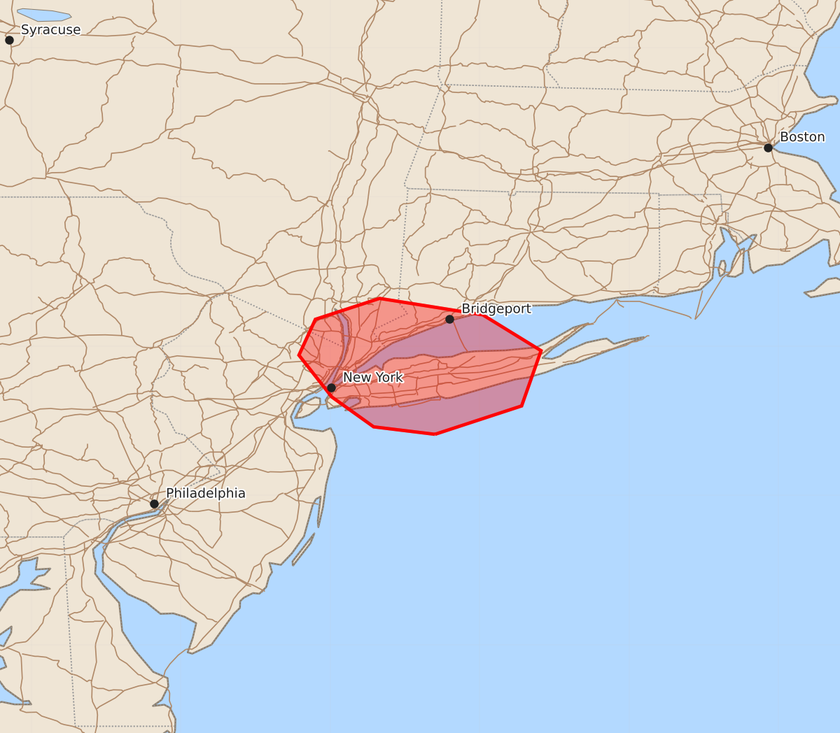 Risk area map for Mesoscale Discussion 1657