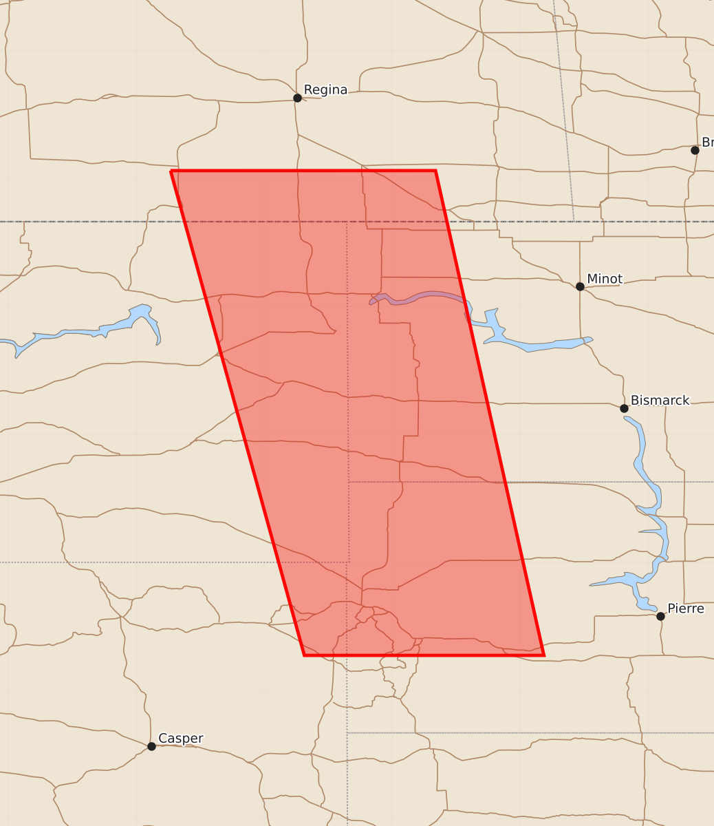 Risk area map for Watch 441 Outline