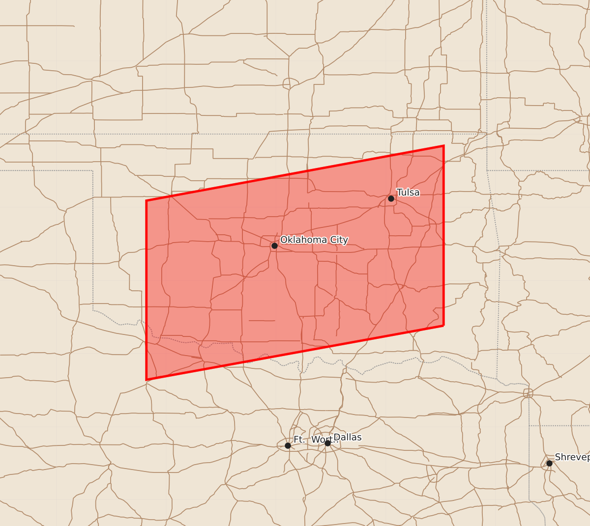 Risk area map for Watch 372 Outline