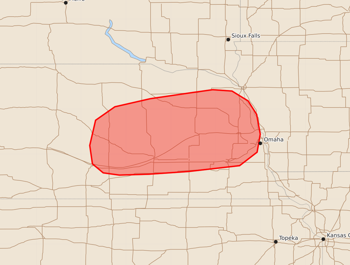 Risk area map for Mesoscale Discussion 1117