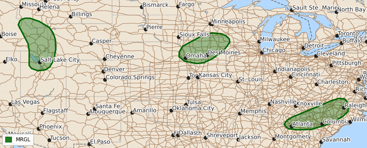 Risk area map for Day 1 Areal Outline
