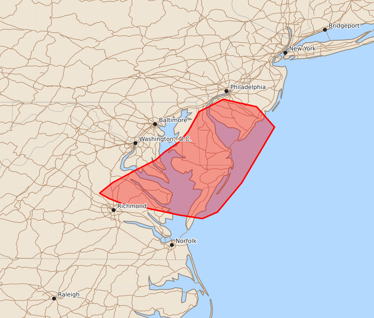 Risk area map for Mesoscale Discussion 1563