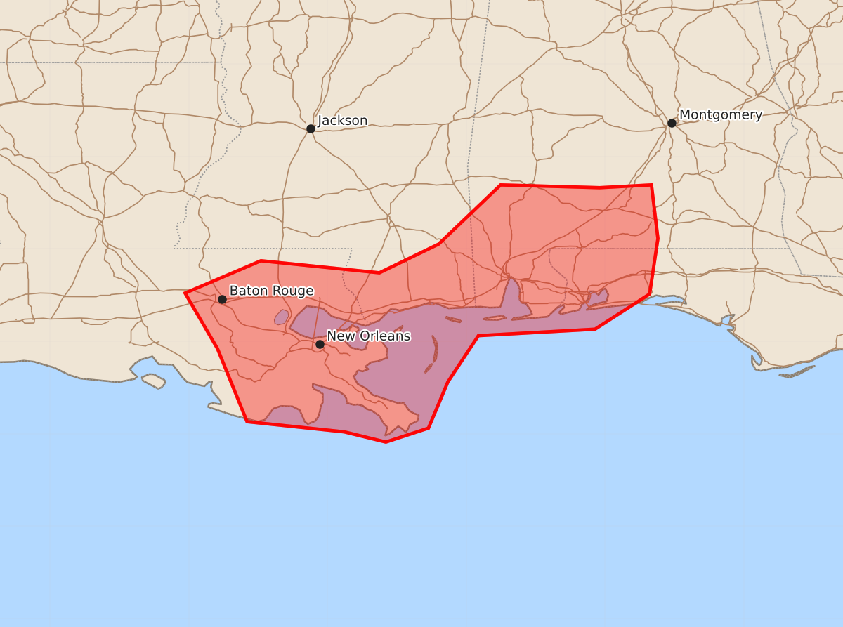 Risk area map for Mesoscale Discussion 2118
