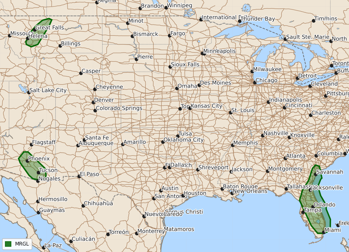 Risk area map for Day 1 Convective Outlook