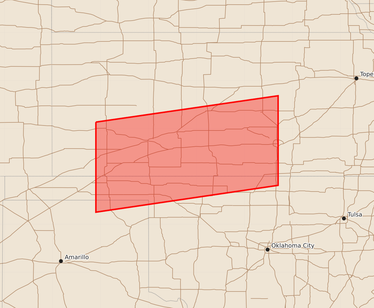 Risk area map for Watch 361 Outline