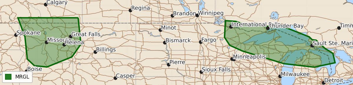 Risk area map for Day 2 Areal Outline