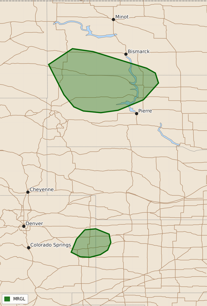Risk area map for Day 1 Convective Outlook