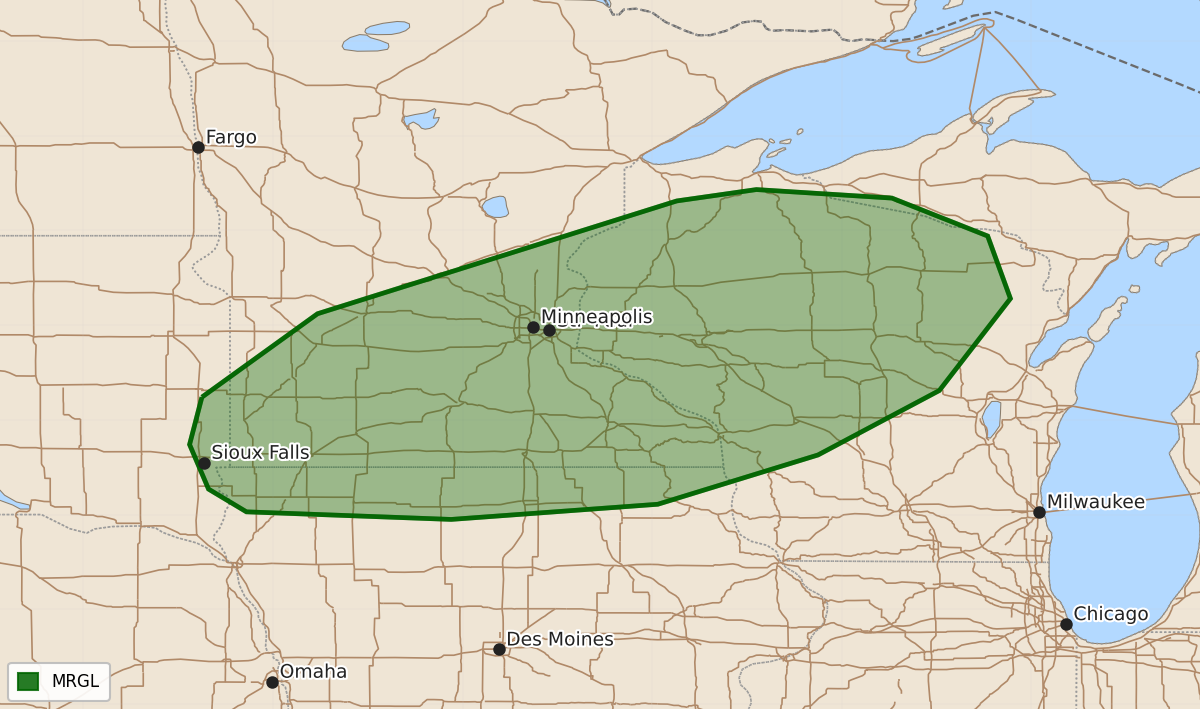 Risk area map for Day 3 Areal Outline
