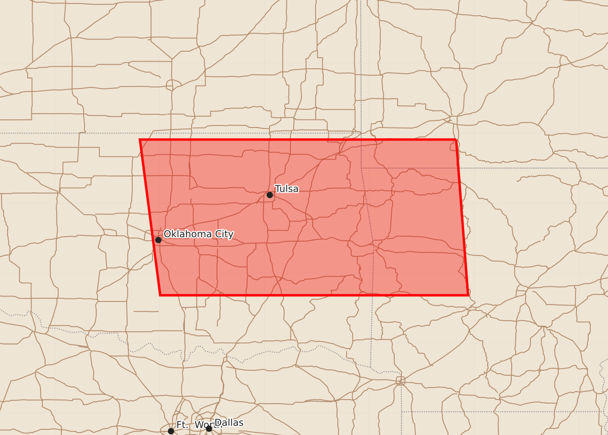 Risk area map for Watch 332 Outline