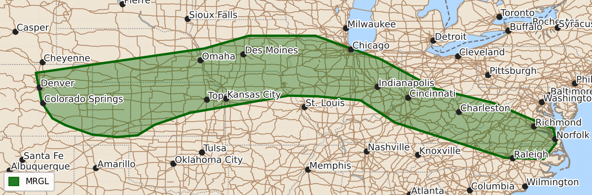 Risk area map for Day 3 Areal Outline