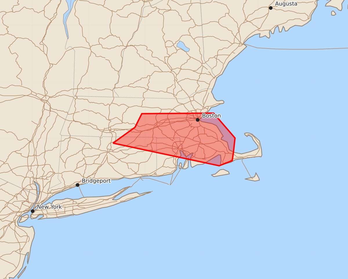 Risk area map for Mesoscale Discussion 1870