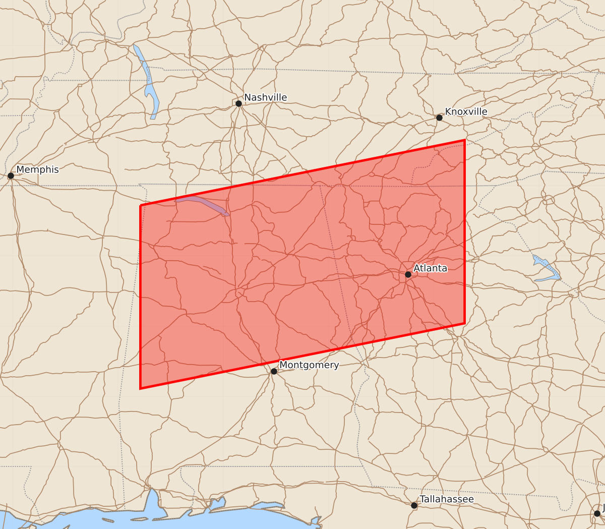 Risk area map for Watch 430 Outline