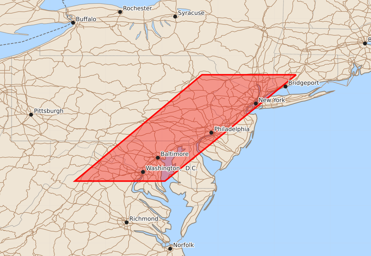 Risk area map for Watch 540 Outline