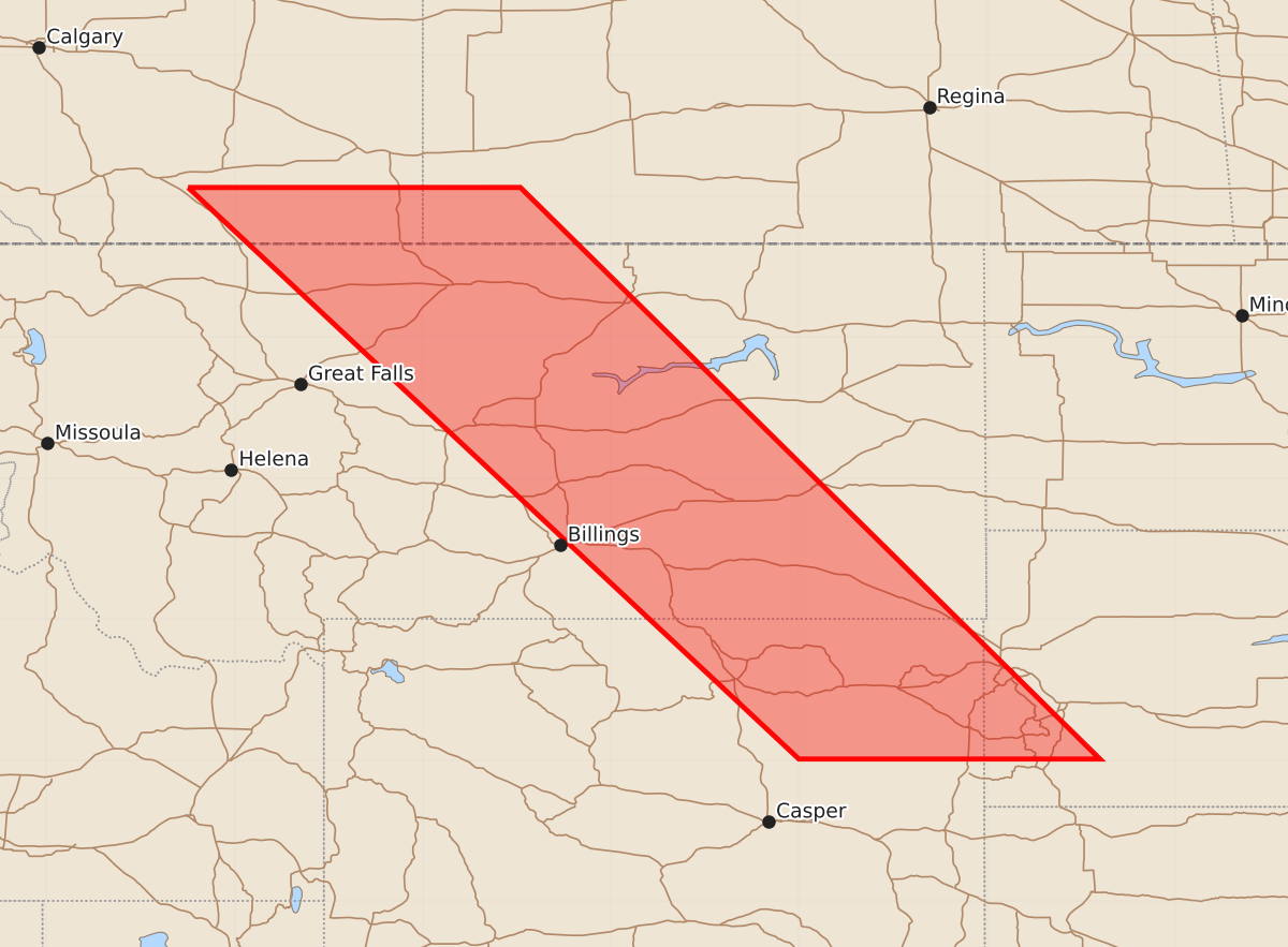 Risk area map for Watch 400 Outline