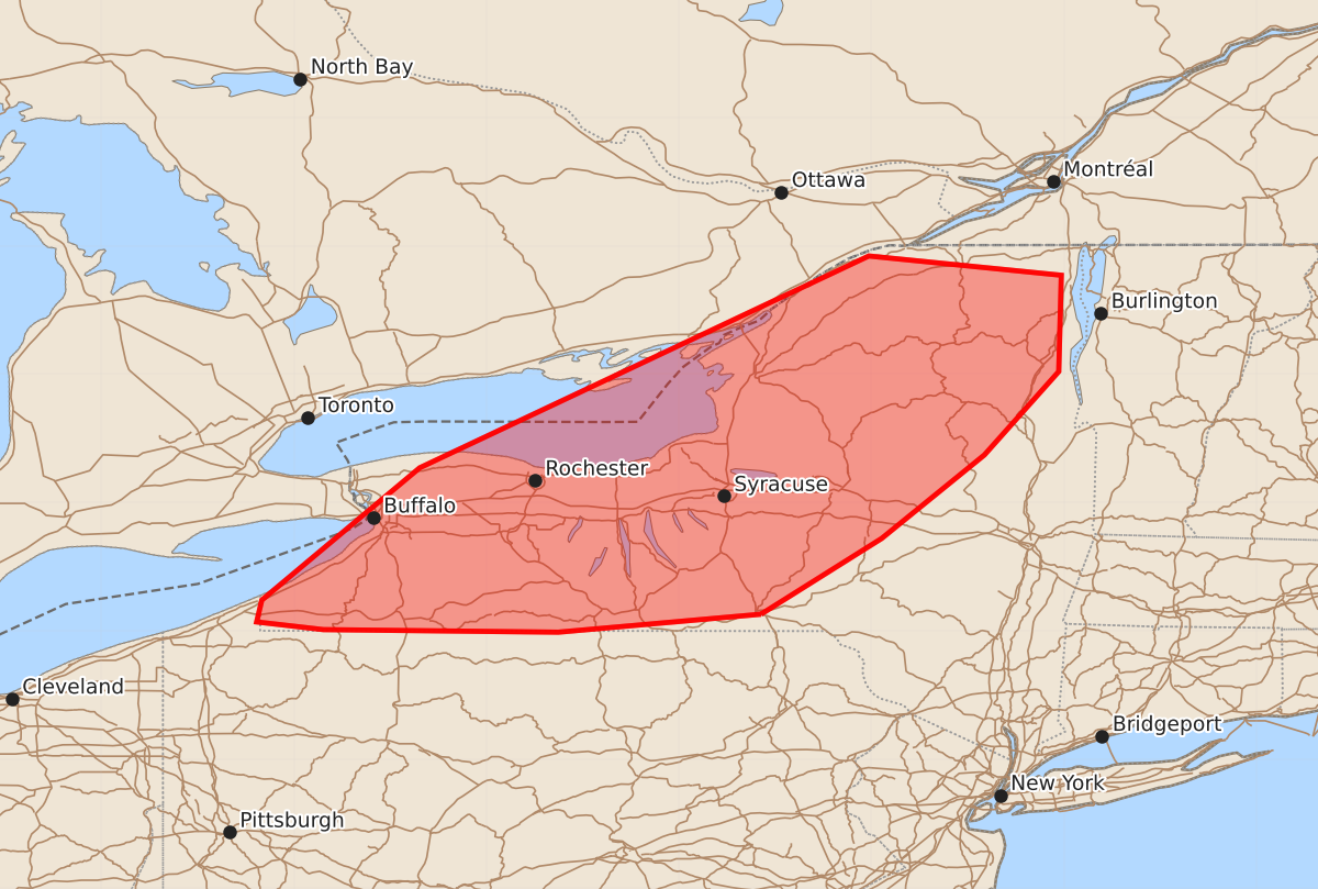 Risk area map for Mesoscale Discussion 1138