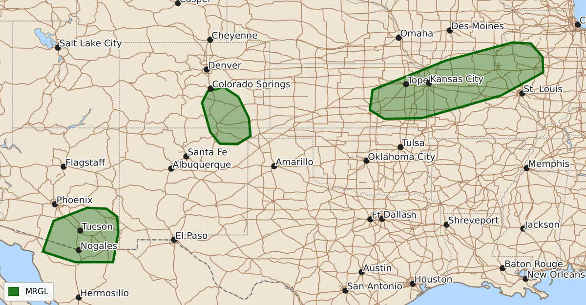 Risk area map for Day 3 Areal Outline