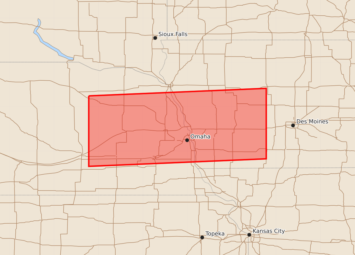 Risk area map for Watch 580 Outline