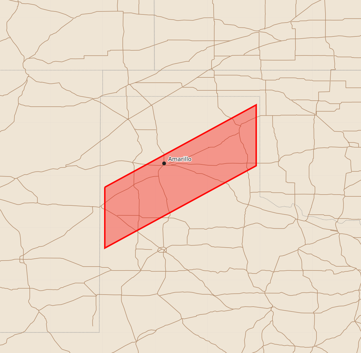 Risk area map for Watch 458 Outline