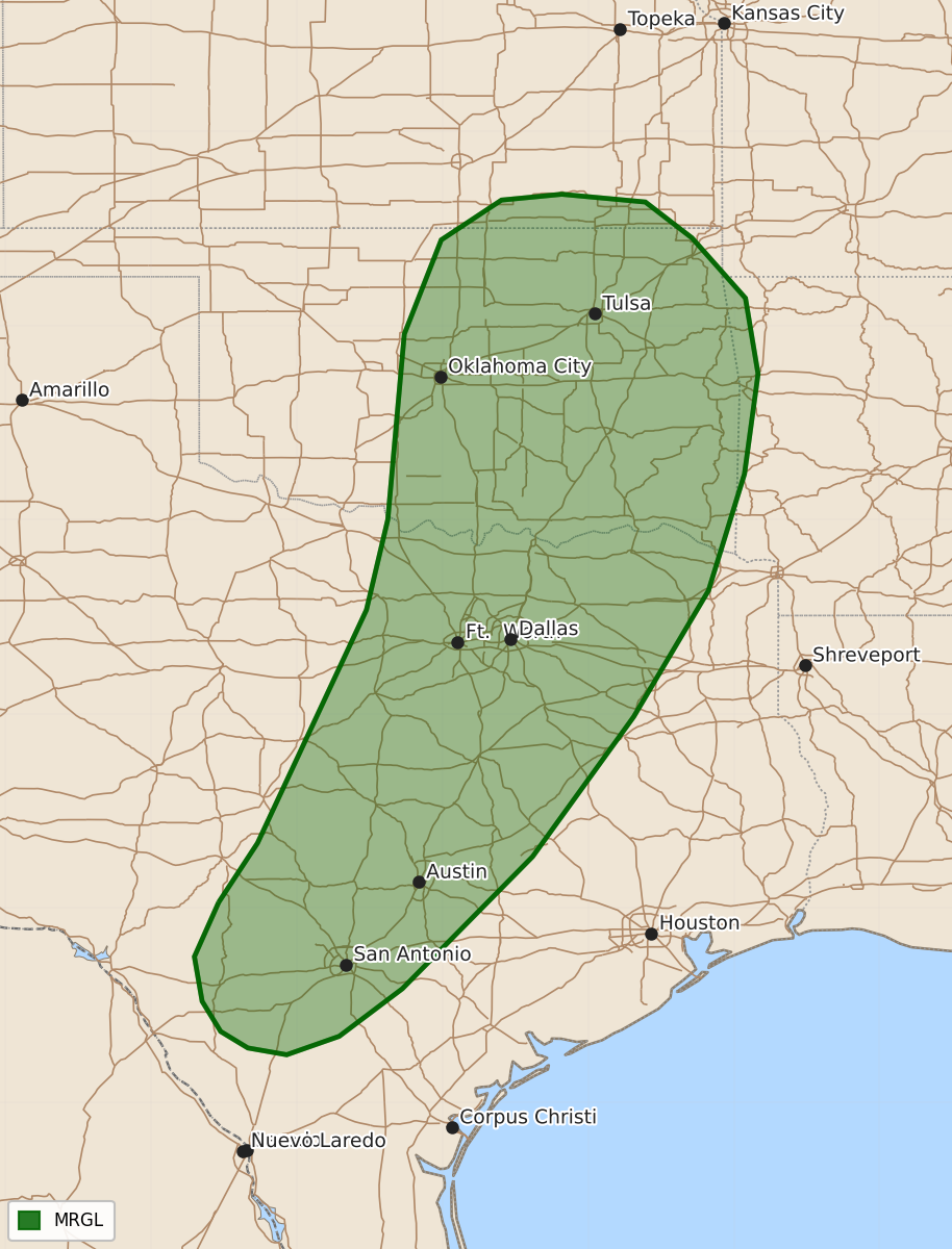 Risk area map for Day 2 Convective Outlook