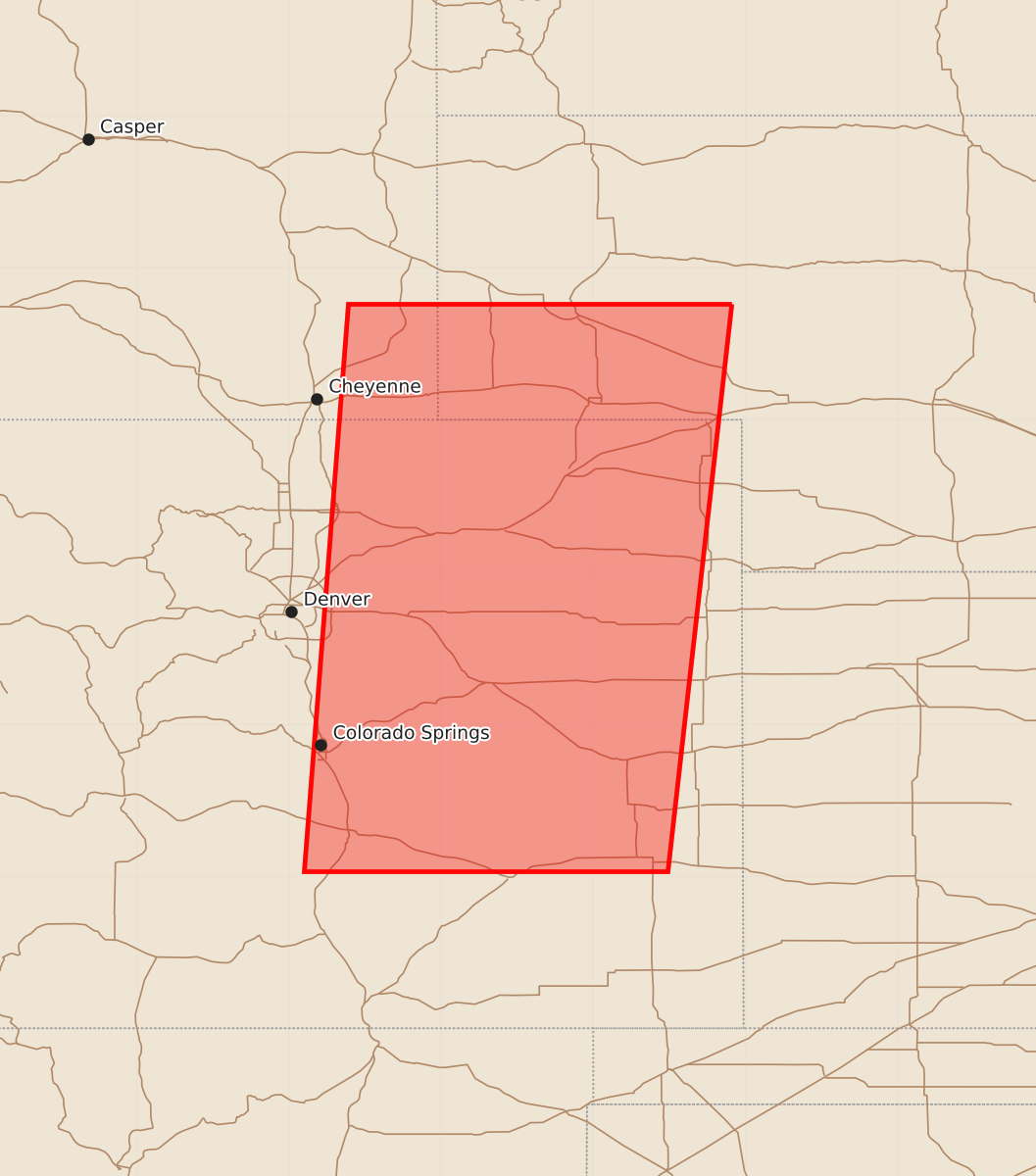 Risk area map for Watch 528 Outline