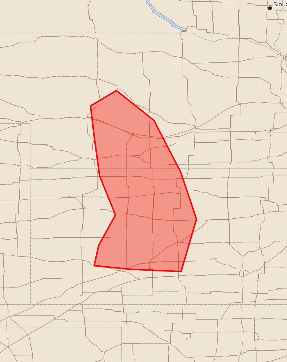 Risk area map for Mesoscale Discussion 1571