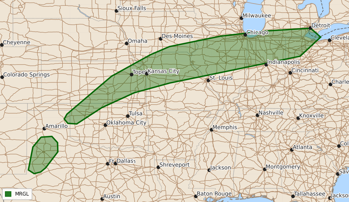 Risk area map for Day 1 Convective Outlook