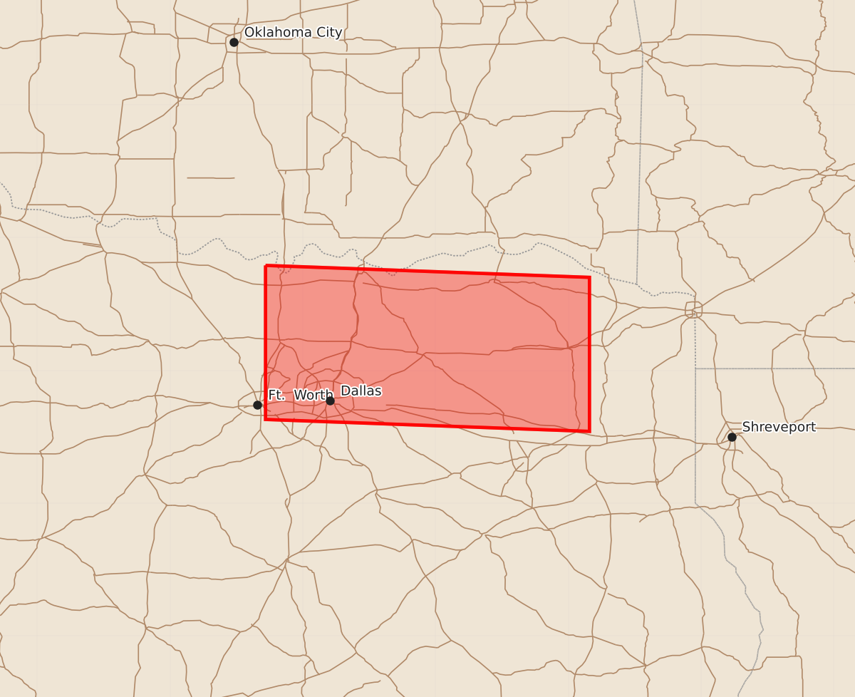 Risk area map for Watch 384 Outline