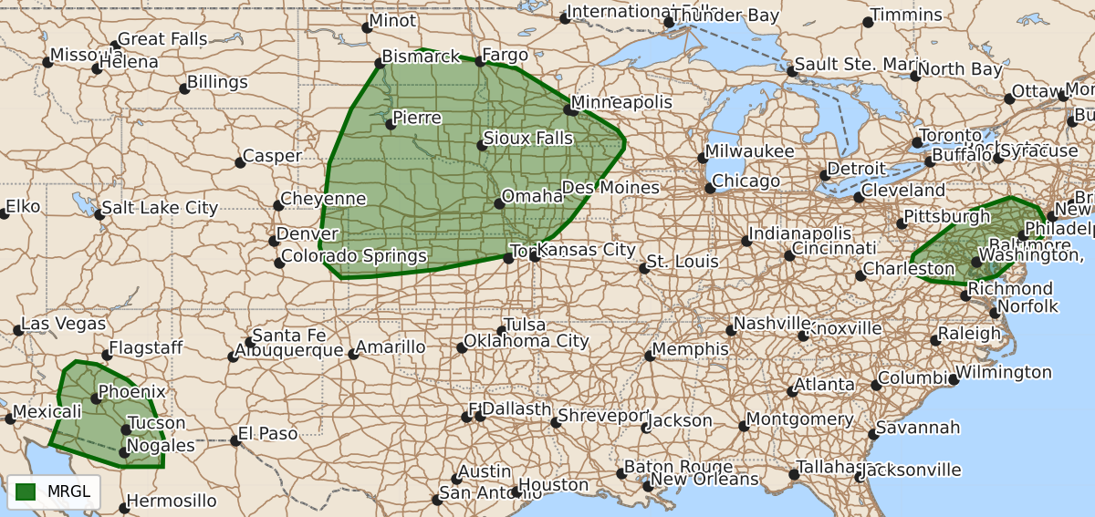 Risk area map for Day 1 Areal Outline
