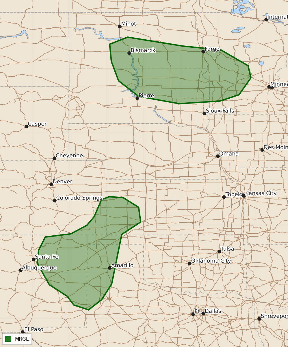 Risk area map for Day 1 Areal Outline