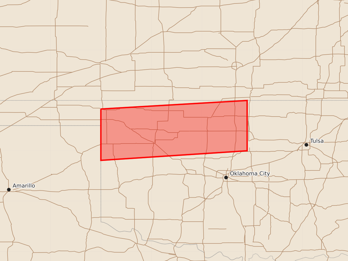 Risk area map for Watch 368 Outline