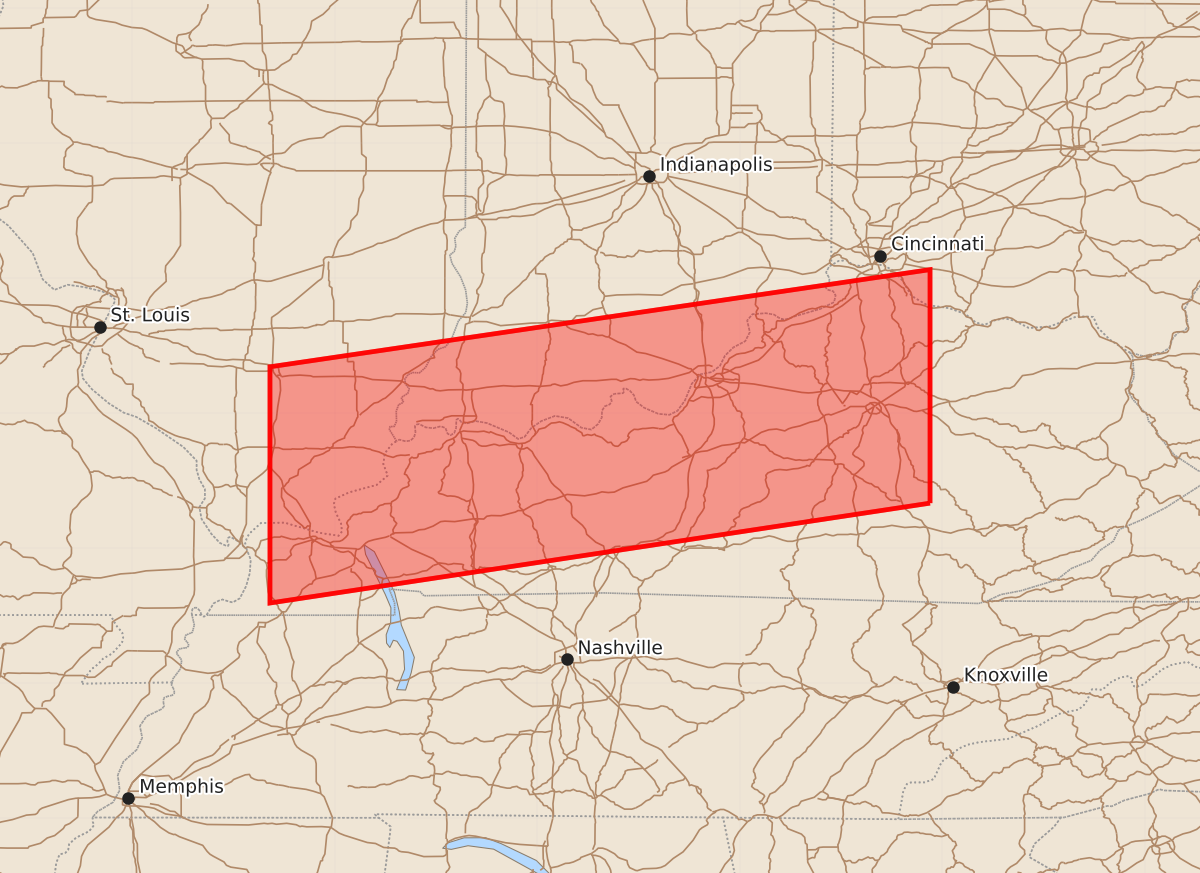 Risk area map for Watch 508 Outline