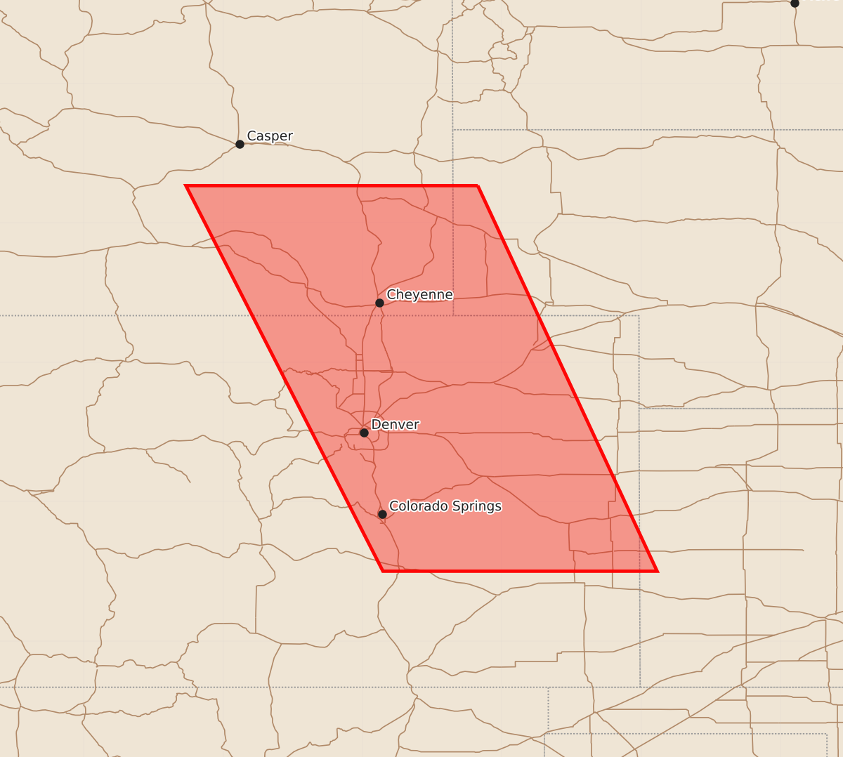 Risk area map for Watch 385 Outline