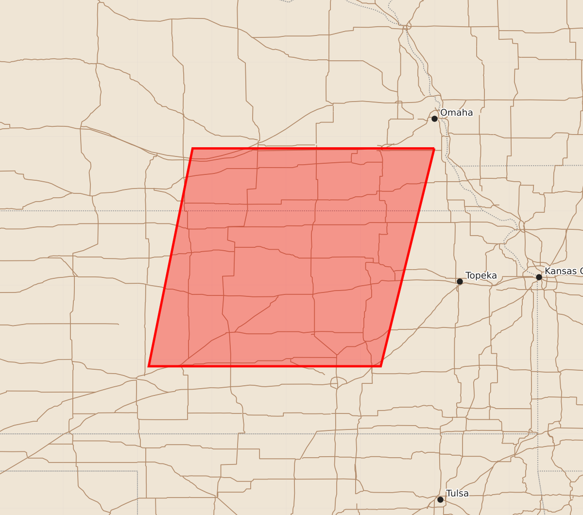 Risk area map for Watch 359 Outline