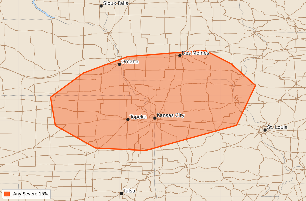 Risk area map for Day 4-8 Areal Outline