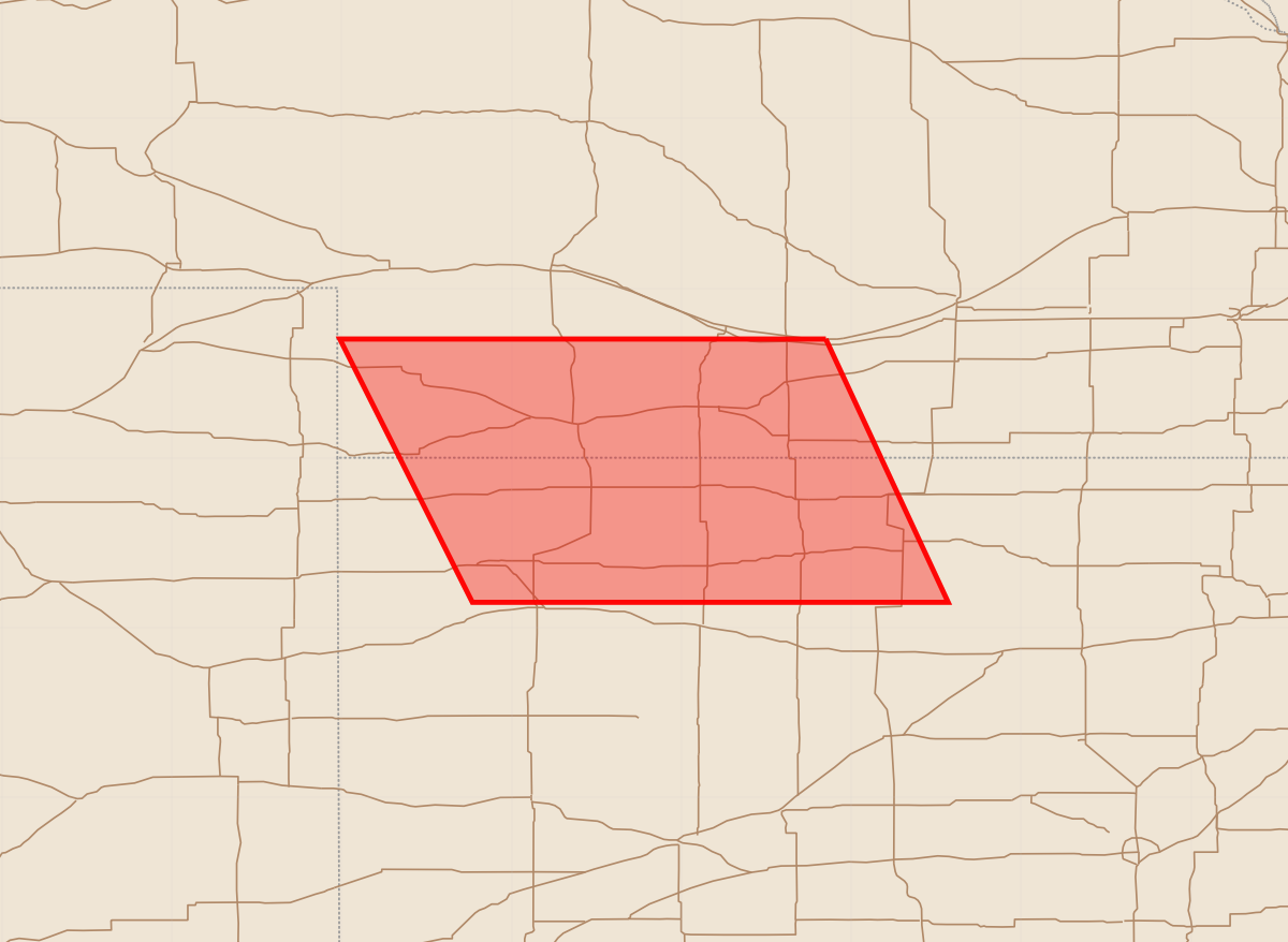 Risk area map for Watch 635 Outline