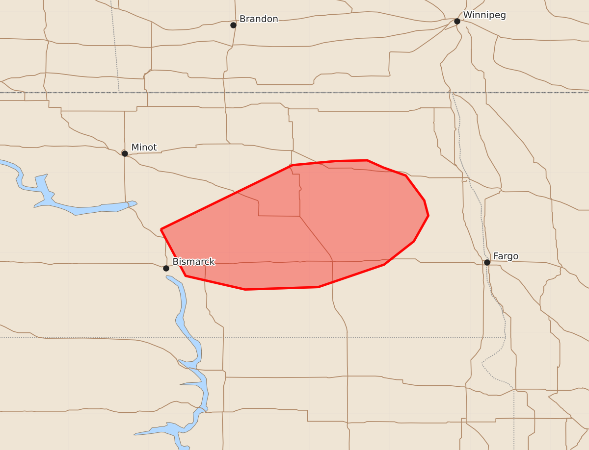 Risk area map for Mesoscale Discussion 1565
