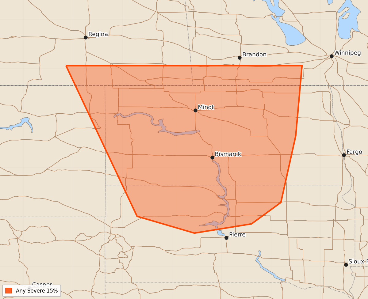 Risk area map for Day 4-8 Areal Outline
