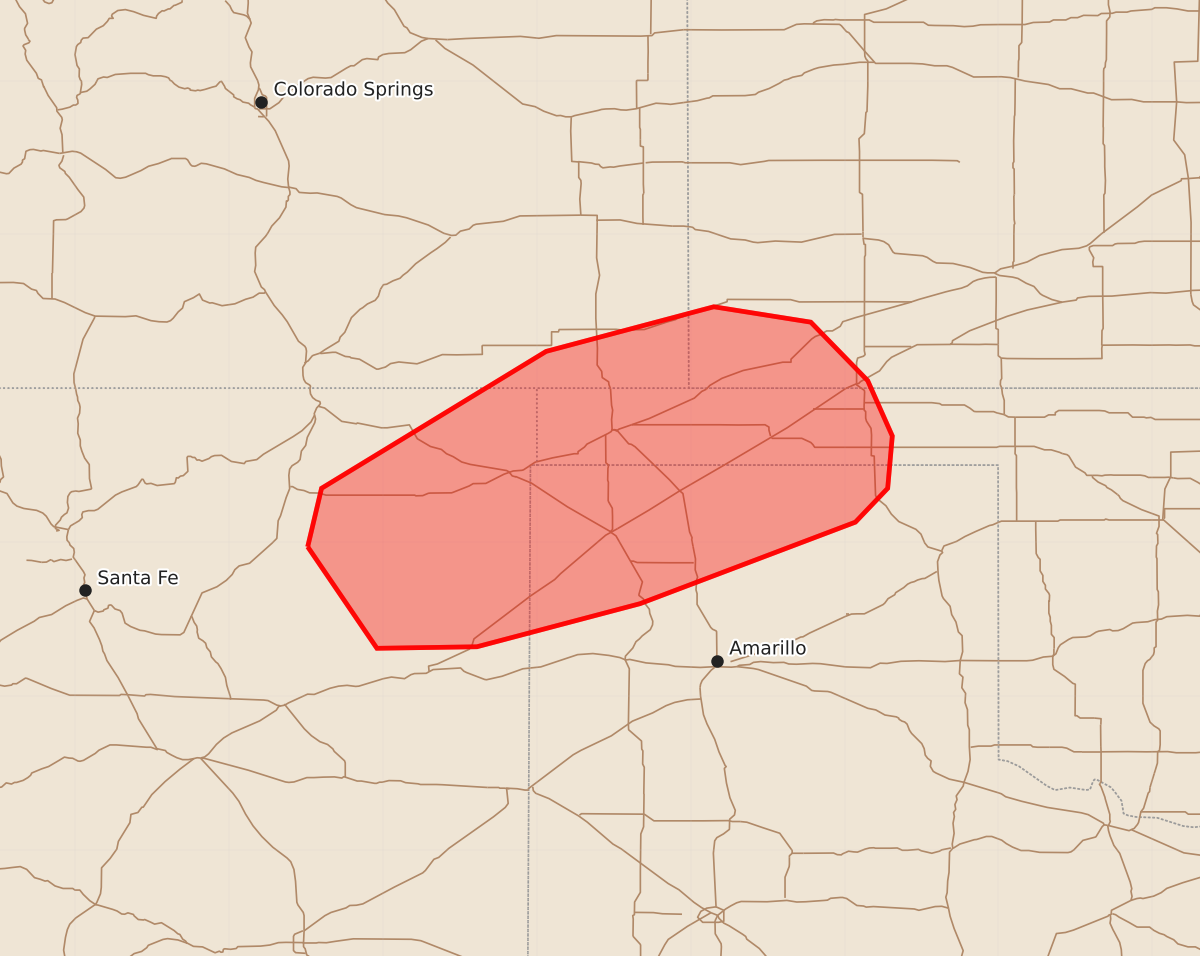 Risk area map for Mesoscale Discussion 2339
